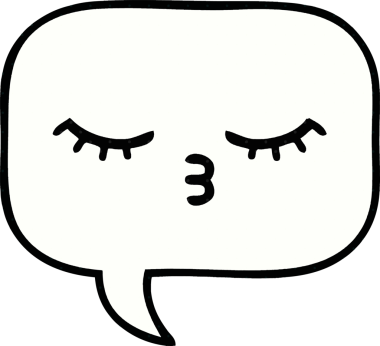 bir insan tarafından çizilmiş bir konuşma baloncuğunun çizgi roman tarzı