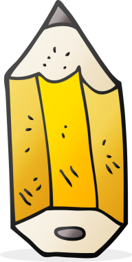 Bir insan tarafından çizilmiş karikatür kalem koçanı.