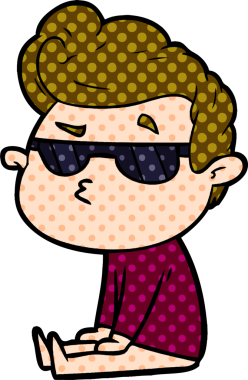 Bir insan tarafından çizilmiş havalı bir çizgi film.