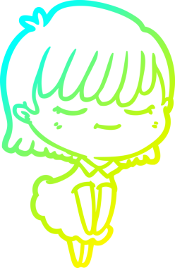 Bir insan tarafından çizilmiş bir karikatür kadın çizimi.