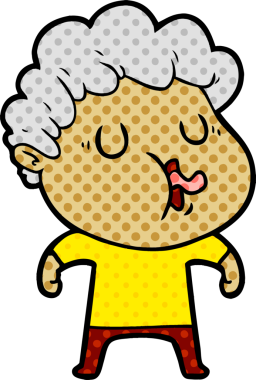 Bir insan tarafından çizilmiş çizgi film şarkıcısı.