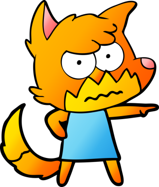 Bir insan tarafından çizilmiş bir tilki.