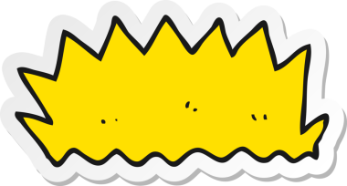 Bir insan tarafından çizilmiş bir çizgi film patlamasının çıkartması.