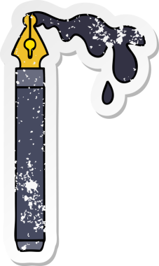 Bir insan tarafından çizilmiş garip bir el yazısı karikatür mürekkebi.