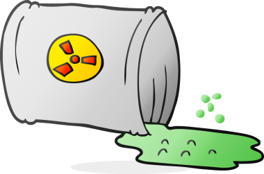 Bir insan tarafından çizilen serbest çizim nükleer atık