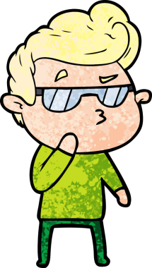 Bir insan tarafından çizilmiş havalı bir çizgi film.