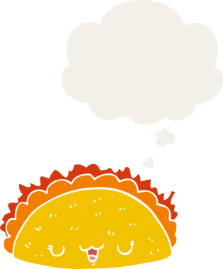 Düşünce baloncuklu karikatür insan tarafından çizilmiş.