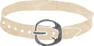 Bir insan tarafından çizilmiş eski çizgi film kemeri.