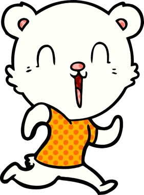 Bir insan tarafından çizilmiş kutup ayısı karikatürü