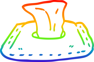 gökkuşağı gradyan çizgi çizimi bir insan tarafından çizilmiş tuvalet silme