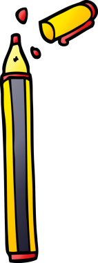 Bir insan tarafından çizilmiş karalama ofis kalemi.