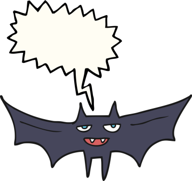 Bir insan tarafından çizilmiş serbest konuşma balonu karikatürü cadılar bayramı sopası