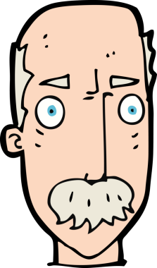 Çizgi film bir insan tarafından çizilmiş yaşlı bir adamı rahatsız ediyor.