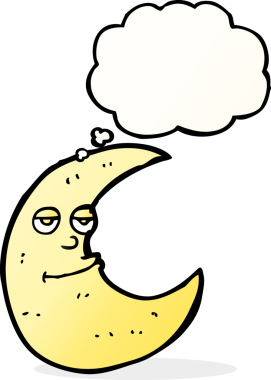 Bir insan tarafından çizilmiş düşünce baloncuklu mutlu çizgi film ayı.