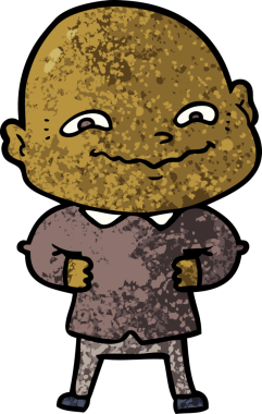 Bir insan tarafından çizilmiş ürkütücü bir çizgi film.