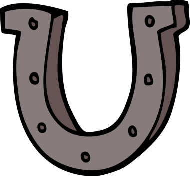 Bir insan tarafından çizilmiş karalama at nalı.