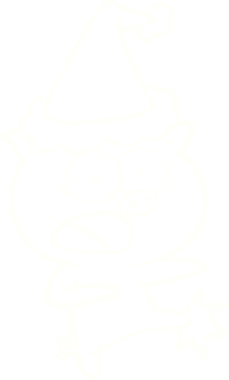 Bir insan tarafından çizilmiş Noel Domuz Tebeşiri