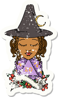 Bir insan tarafından çizilmiş 20 D20 zarlı Retro Dövme Tarzı insan büyücüsü