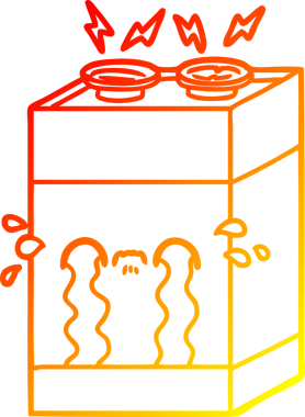 Bir insan tarafından çizilmiş ağlayan bir karikatür çizimi.