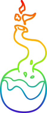 bir insan tarafından çizilmiş gökkuşağı gradyanı çizimi