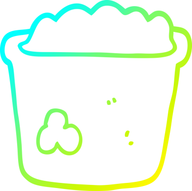 Soğuk gradyan çizgisi bir insan tarafından çizilmiş bir toprak karikatürü.