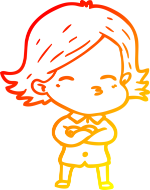 Bir insan tarafından çizilmiş bir karikatür kadın çizimi