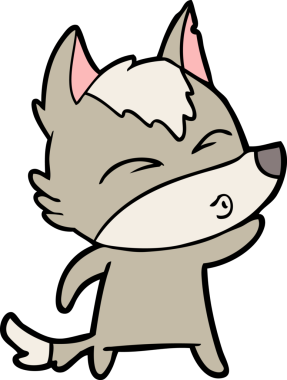 Bir insan tarafından çizilmiş bir kurt düdüğü.