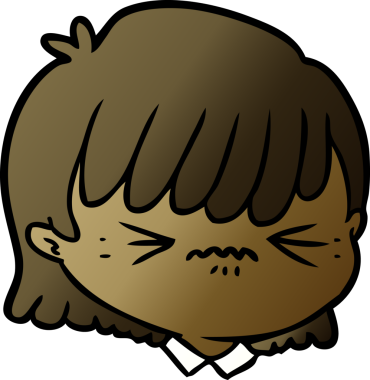 Bir insan tarafından çizilmiş bir kadın yüzü.