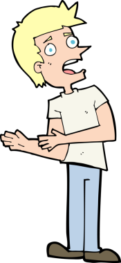 Bir insan tarafından çizilmiş bahaneler üreten çizgi film adamı.