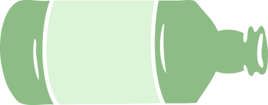 Bir insan tarafından çizilmiş eski bir cam şişe karalaması.