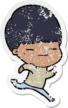 Bir insan tarafından çizilmiş kendini beğenmiş bir çizgi film karakterinin sıkıntılı çıkartması.