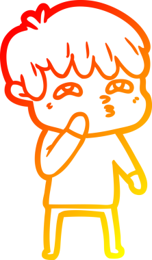 Bir insan tarafından çizilmiş, karikatür meraklısı bir adamın sıcak çizgi çizimi