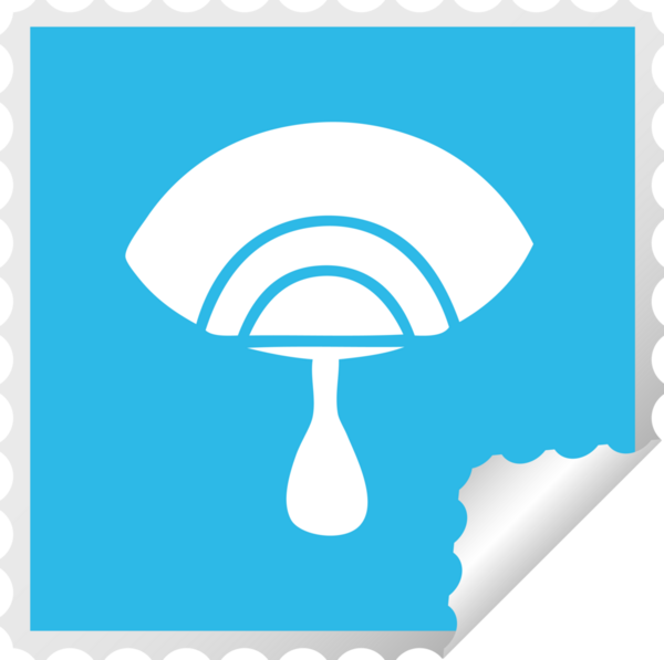 Bir insan tarafından çizilmiş ağlayan bir gözün kare soyulmuş çıkartması.