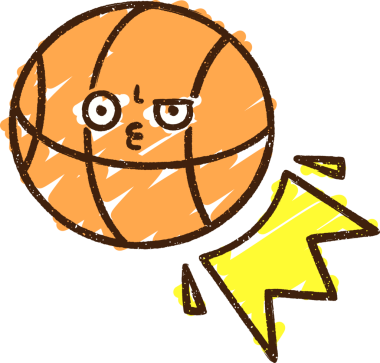 Bir insan tarafından çizilmiş basketbol tebeşiri.