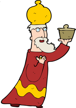 Bir insan tarafından çizilen üç bilge adamdan biri.