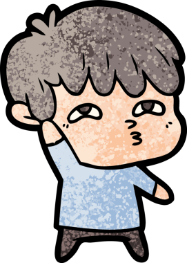 Bir insan tarafından çizilmiş garip bir adam.