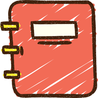 Bir insan tarafından çizilen Not Defteri Tebeşiri