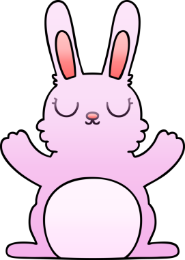 bir insan tarafından çizilmiş gölgeli garip çizgi film tavşanı