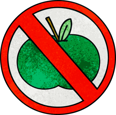 Meyvesiz bir insan tarafından çizilmiş retro grunge desen karikatürü.