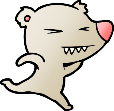 Bir insan tarafından çizilmiş bir çizgi film karakteri.