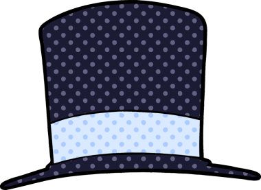 Bir insan tarafından çizilmiş silindir şapka.