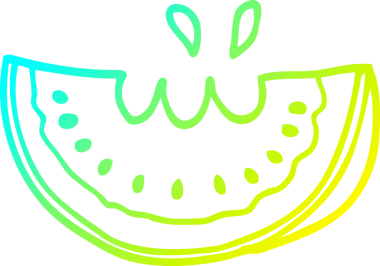 Bir insan tarafından çizilmiş karpuz karpuzu çizimi.