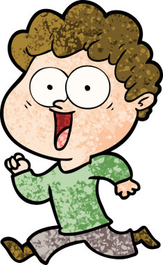 Bir insan tarafından çizilmiş mutlu bir adam.