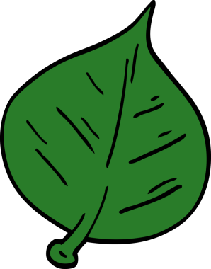 Bir insan tarafından çizilmiş karalama yaprağı.