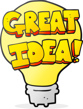 Bir insan tarafından çizilmiş serbest çizim harika bir fikir ampul sembolü.