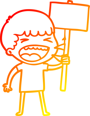 Bir insan tarafından çizilmiş gülen adamın sıcak çizgi çizimi.