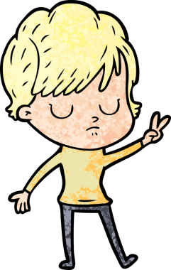 Bir insan tarafından çizilmiş karikatür kadın.