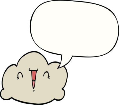 bir insan tarafından çizilmiş konuşma baloncuklu çizgi film bulutu