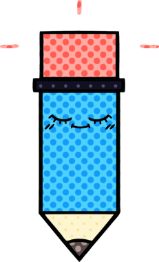 bir insan tarafından çizilmiş bir kalemin karikatürü.