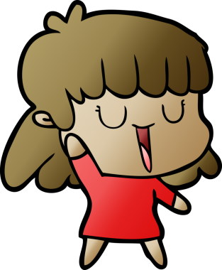 Bir insan tarafından çizilmiş karikatür kadın.